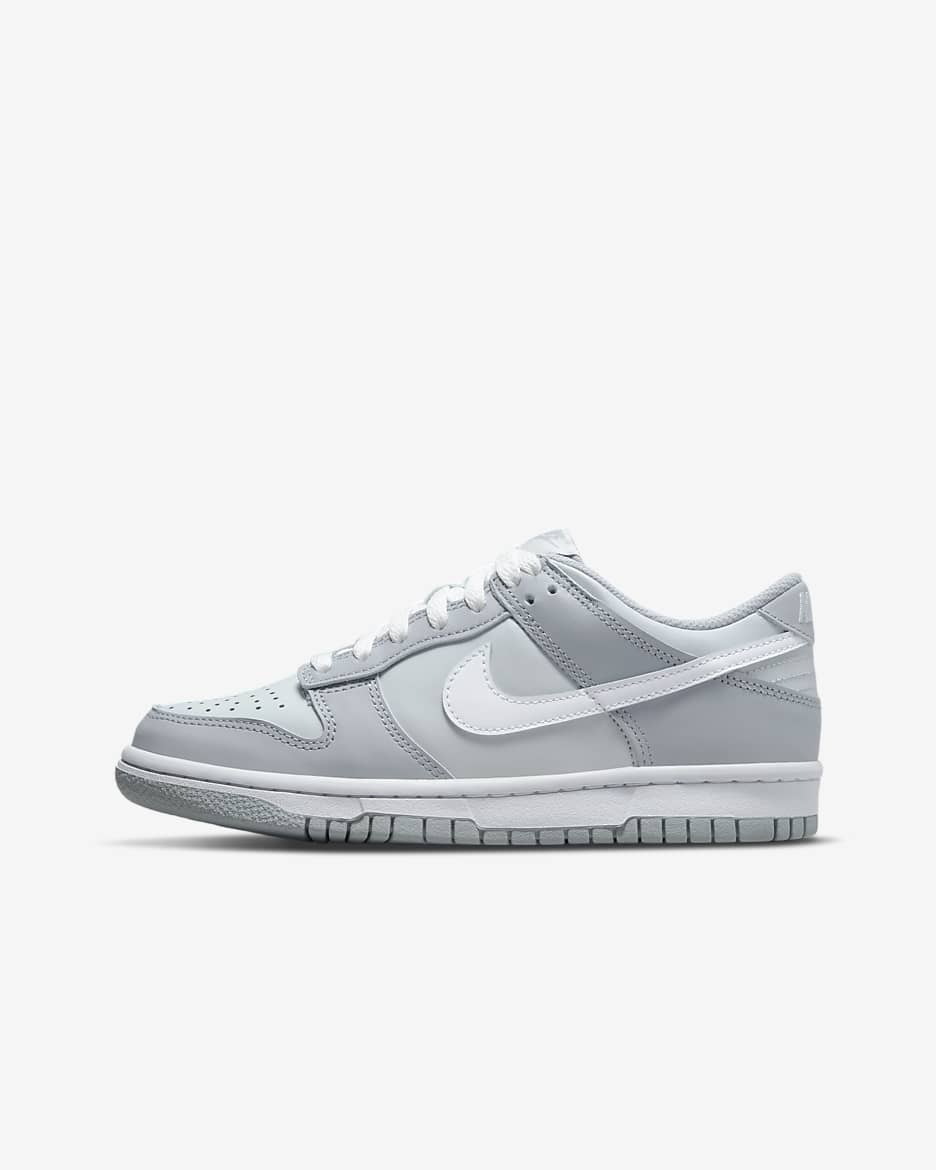 Nike Dunk Low GS Pure Platinum White Wolf Grey